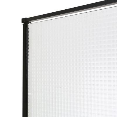 Paroi de douche à l'italienne GoodHome Ezili gaufré profilé noir 120 cm