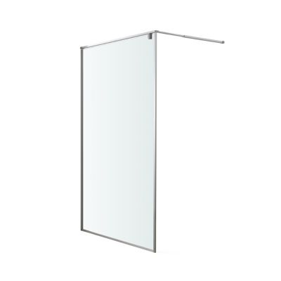 Paroi de douche à l'italienne GoodHome Ezili transparent aluminium brossé 120 cm