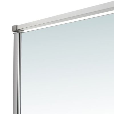 Paroi de douche à l'italienne GoodHome Ezili transparent aluminium brossé 120 cm