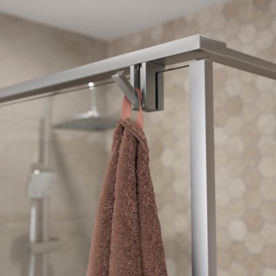 Paroi de douche à l'italienne GoodHome Ezili transparent aluminium brossé 120 cm