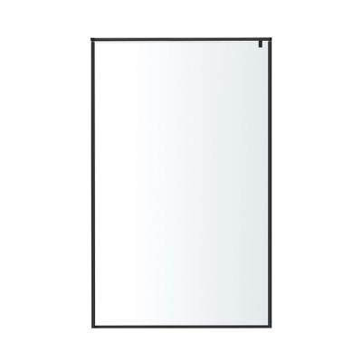Paroi de douche à l'italienne GoodHome Ezili transparent profilé noir 120 cm