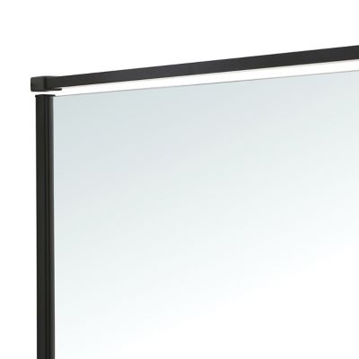 Paroi de douche à l'italienne GoodHome Ezili transparent profilé noir 120 cm
