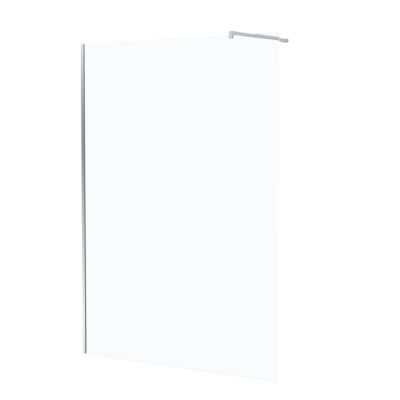 Paroi de douche à l'italienne H.195 x l.140 cm, ép. 5 mm, profilé chrome, Galedo Essentiel