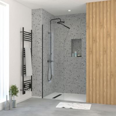 Meuble de salle de bain avec support lave-linge et sèche-linge 195 cm