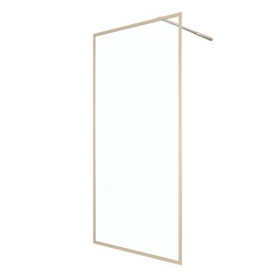 Paroi de douche à l'italienne H.200 x l. 100 cm, ép. 6mm, profilé doré, Galedo Edge