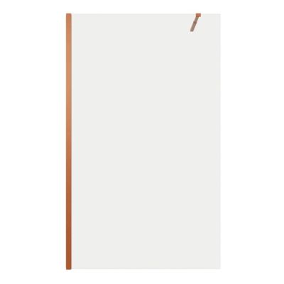 Paroi de douche à l'italienne l.120 x H.195 cm, verre transparent, profilés bronze cuivré, GoodHome Ledava