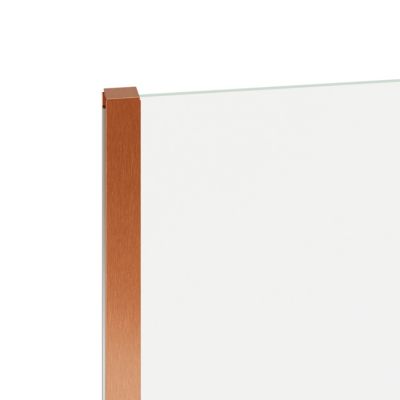 Paroi de douche à l'italienne l.120 x H.195 cm, verre transparent, profilés bronze cuivré, GoodHome Ledava