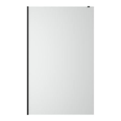 Paroi de douche à l'italienne l.120 x H.195 cm, verre trempé 6 mm, profilé noir