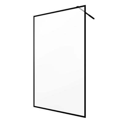 Paroi de douche à l'italienne noir Galedo Dark Edge transparent l.120 x H.200 cm