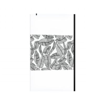 Paroi de douche à l'italienne noir Galedo Jungle sérigraphié 120cm