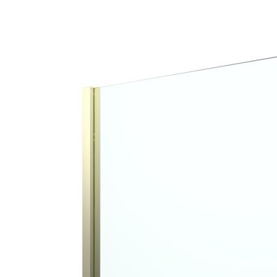 Paroi de douche à l'italienne + volet pivotant l.80+45 x 195 cm, profilés aluminium finition doré brossé, GoodHome Ledava