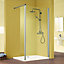 Paroi de douche avec volet pivotant l.90 + 35 cm, verre transparent, Schulte MasterClass
