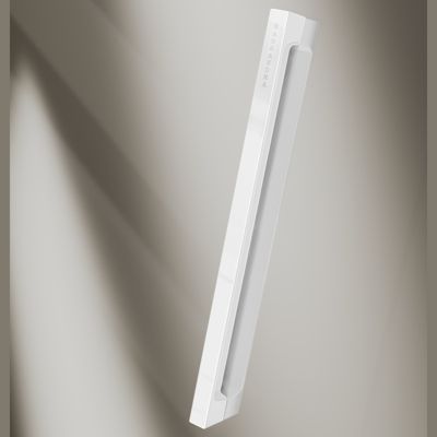 Paroi de douche coulissante DELTA - Blanc - Sérigraphié - 135-137.6 cm - Fermeture amortie - Réversible - Anticalcaire