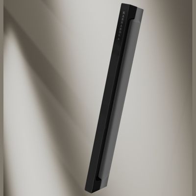 Paroi de douche coulissante DELTA - Noir Mat - 169-171.6 cm - Fermeture amortie - Réversible - Anticalcaire