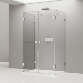 Paroi de douche DELUXE, forme en U, centre du mur, NANO EX412, 120x90x195cm