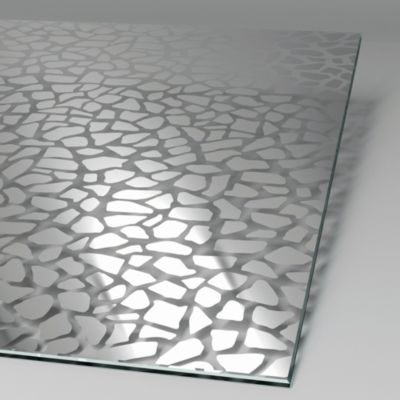 Paroi de douche fixe à l'italienne l.100xH.190cm, verre transparent anticalcaire 5-6mm, décor Galets chromés, profilé chromé, Schulte NewStyle
