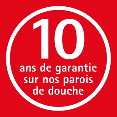 Paroi de douche fixe à l'italienne l.100xH.200cm, Walk In, verre transparent 6mm, profilé noir mat, Schulte New Style