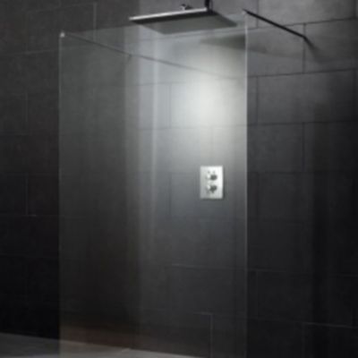 Paroi de douche fixe à l'italienne l.120xH.200cm, verre transparent 8mm, Schulte MasterClass