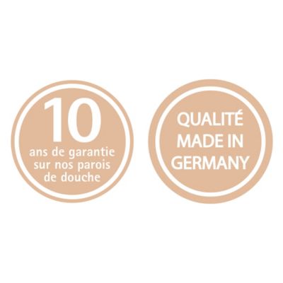 Paroi de douche fixe à l'italienne l.140xH.200cm, Walk In verrière atelier, verre transparent anticalcaire 6mm, profilé noir mat, Schulte NewStyle