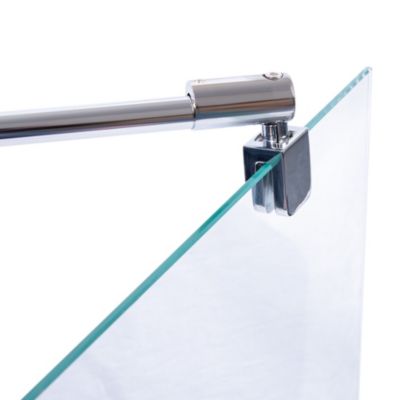 Paroi de douche fixe à l'italienne l.80xH.200cm, Walk In, verre transparent anticalcaire 6mm, profilé chromé, Schulte Newstyle