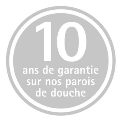 Paroi de douche fixe à l'italienne l.90xH.200cm, Walk In, verre transparent anticalcaire 6mm, profilé cuivré, Schulte NewStyle