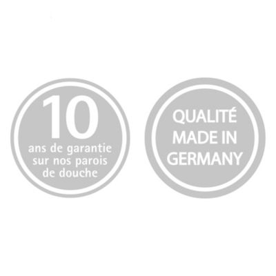 Paroi de douche fixe à l'italienne l.90xH.200cm, Walk In, verre transparent anticalcaire 6mm, profilé gun metal, Schulte NewStyle