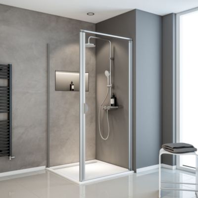 Paroi de douche fixe anticalcaire I.80 cm, Schulte Sunny