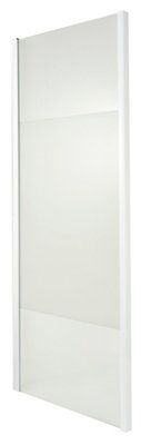 Paroi de douche fixe Cooke & Lewis Onega sérigraphiée 80 cm