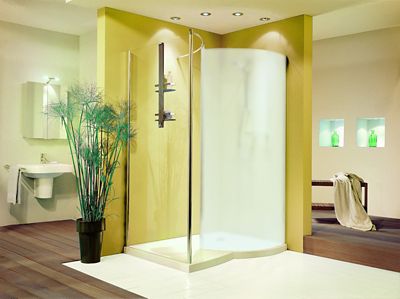 Paroi de douche fixe droite Liberté chrome + anti-calcaire