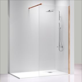 Paroi de douche fixe FRESH avec profil ROSE DORE 120 cm