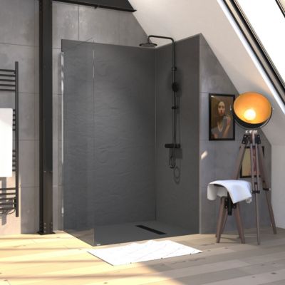 Paroi de douche fixe Galedo Rolling transparente 80cm