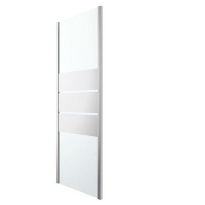 Paroi de douche fixe GoodHome Beloya miroir 80 cm
