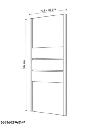 Paroi de douche fixe GoodHome Beloya miroir 80 cm