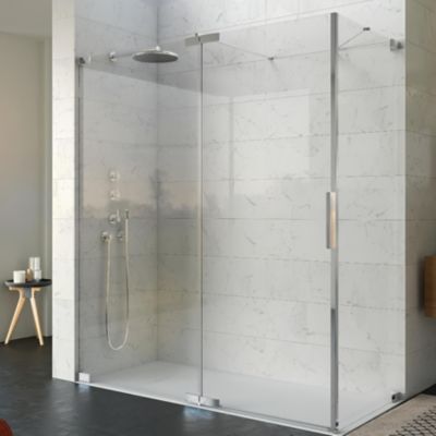 Paroi de douche fixe Kinedo Kinequartz (à coupler avec porte Kinequartz 1,20m) H2,00m L80cm