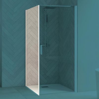 Paroi de douche fixe Kinedo SMART Design L85cm H2,05m (à coupler avec porte SMART Design) blanc