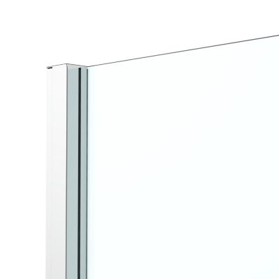 Paroi de douche fixe l.90 x H.195 cm, verre transparent, profilés aluminium chrome, GoodHome Ledava