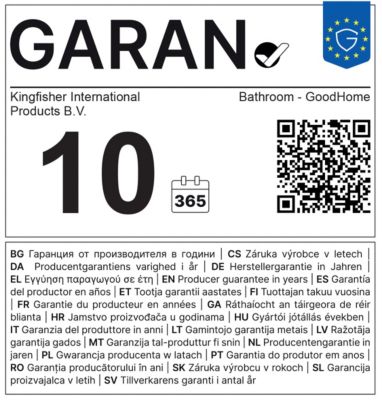 Paroi de douche fixe l.90 x H.195 cm, verre transparent, profilés aluminium noir, GoodHome Ledava
