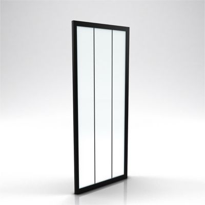 Paroi de douche fixe noir Galedo FactorX transparent 80cm