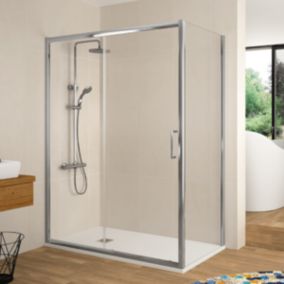 Paroi de douche fixe + Porte coulissante BELLA 100 cm  Paroi laterale : 67 - 69 cm