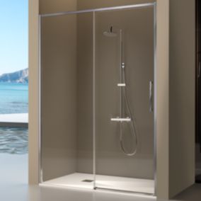 Paroi de douche fixe + porte coulissante DELTA 111-113.6 cm