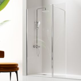 Paroi de douche fixe + Porte pivotante GIRO 125 cm