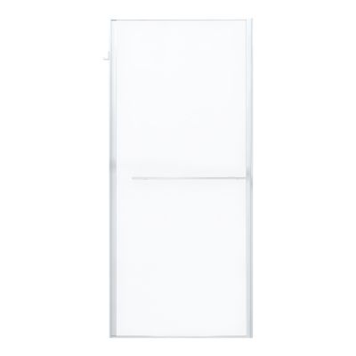 Paroi de douche fixe pour porte de douche coulissante ou pivotante l.80 x H.195 cm, verre transparent, profilés chromé, GoodHome Evanna