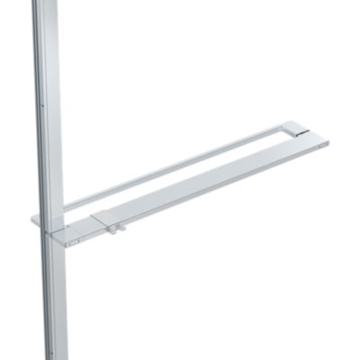 Paroi de douche fixe pour porte de douche coulissante ou pivotante l.80 x H.195 cm, verre transparent, profilés chromé, GoodHome Evanna