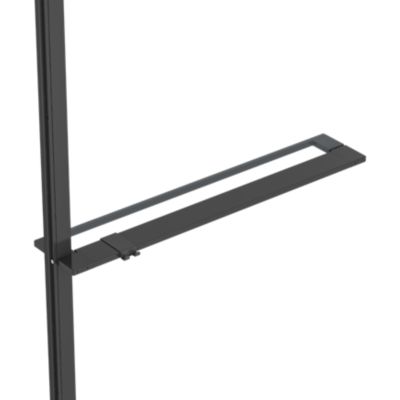Paroi de douche fixe pour porte de douche coulissante ou pivotante l.90 x H.195 cm, verre transparent, profilés noir, GoodHome Evanna