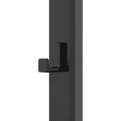Paroi de douche fixe pour porte de douche coulissante ou pivotante l.90 x H.195 cm, verre transparent, profilés noir, GoodHome Evanna