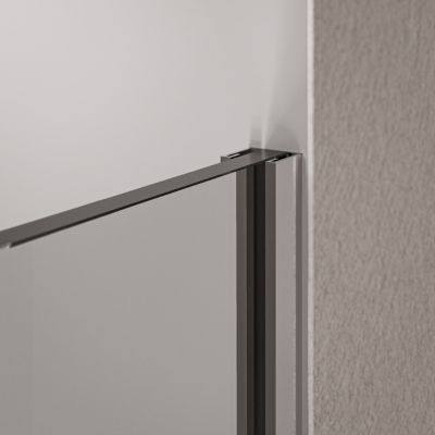 Paroi de douche italienne 100x200cm, verre NANO 10mm, profilé mural inox chrome, sans profilé sol - EX102
