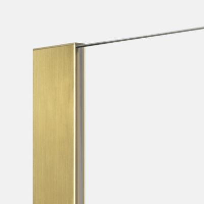 Paroi de douche italienne Clear - 100 x 195 cm - Or brossé - GAUCHE - LUCIA