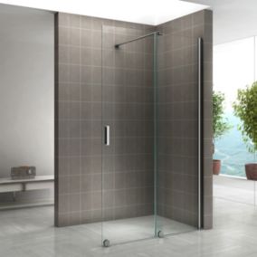 Paroi de douche italienne coulissante NAPOLI verre 8 mm transparent H.200 x 130 cm - Saniverre