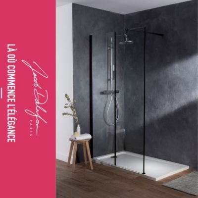 Paroi de douche JACOB DELAFON Serenity, noir brillant - 100 cm