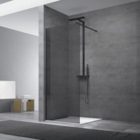 Paroi de douche à l'italienne 107x200cm Walk-in, verre fumé (WI110KS)